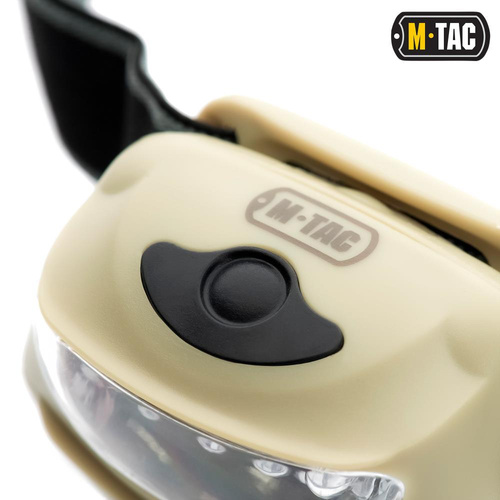 M-Tac - Kopf-Taschenlampe LED 4+1 - 18 lm - AAA - Khaki - MTC-HL-022-KH
