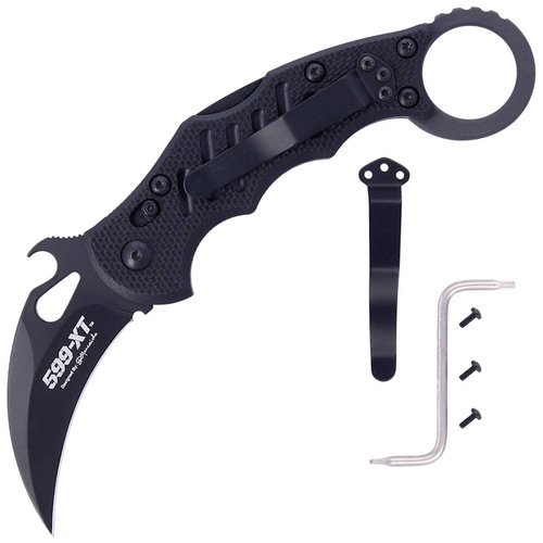FOX - Karambit-Klappmesser - N690Co - Schwarz - FX-599 XT