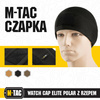 M-Tac - Wintermütze mit Patchpanel Watch Cap Elite - Fleece - Schwarz - 40017002
