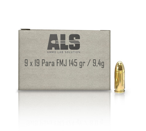 ALS - Reelaborated Sportmunition 9 x 19 Para FMJ 145 gr - 250 Schuss