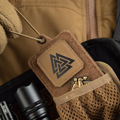 M-Tac - Lasergeschnittenes Valknut Quadrat Patch - Schwarz / Coyote - 51162502
