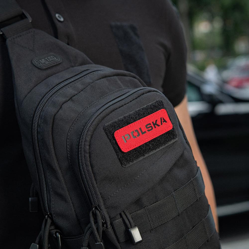 M-Tac - Aufnäher Polen 25x80 - Laserschnitt - Rot / Schwarz - 51004133