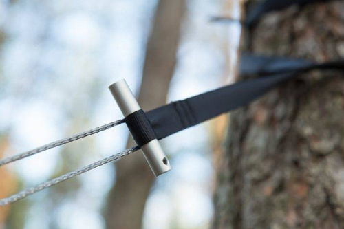 Lesovik - Ultraleicht-Hängematte SUL mit SMUK UL-Aufhängesystem - Schwarz