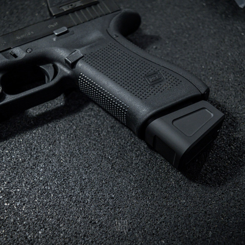 FTCS - Vergrößerter Magazinfuß für Glock - +3 Schuss - Graphit Schwarz H-146 - FTCS Nr. 33