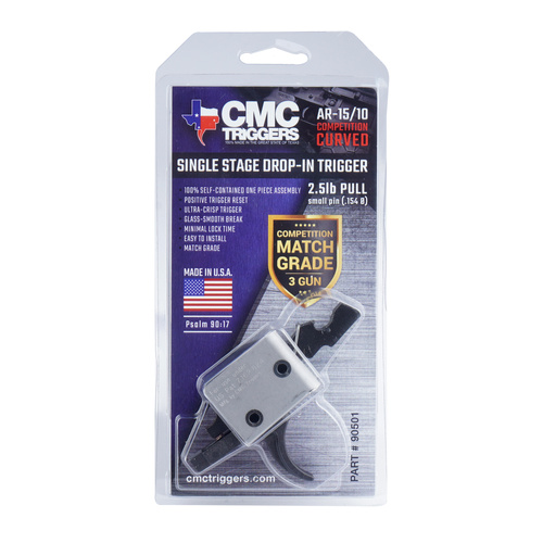 CMC Triggers - Drop-in Abzug für AR15/AR10 Small Pin Competition - einstufig - gebogen - 2,5 lb - 90501