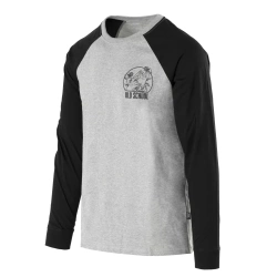 Helikon - Old School Langarm T-Shirt - Grau Melange - TS-OLD-CO-2M