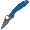 Spyderco - Delica® 4 FRN flach geschliffen blau PlainEdge Messer - C11FPBL