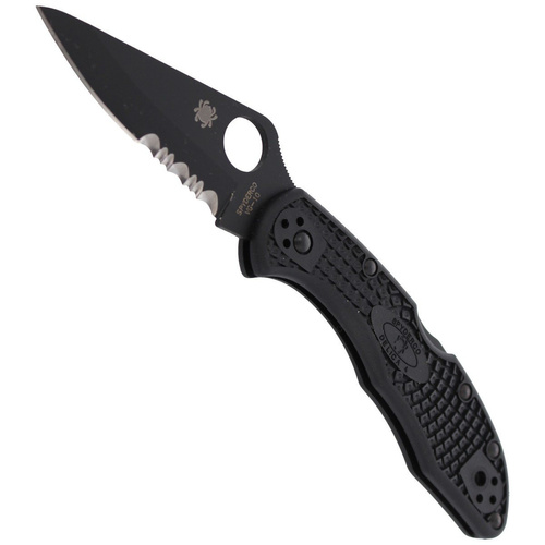 Spyderco - Delica® 4 FRN Schwarz / Schwarz Klinge Messer - C11PSBBK