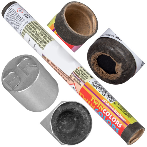 Zink-Feuerwerk - Pistol flares Twin Colors - 10 pcs