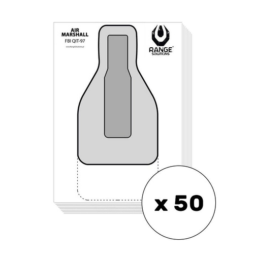 Range Solutions - Schießscheiben Test Air Marshall - 50 Stück - RAN-31-031081-00