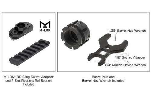 UTG - Handschutz für AR15 Super Slim Free Float - 14'' - M-LOK - Mil-Spec - Schwarz - MTU046XLM