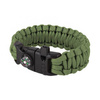 101 Inc. - Survival-Armband mit Feuerstein, Pfeife und Kompass - 8" - OD Grün - JYFPB04-ODG