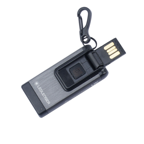 Ledlenser - Wiederaufladbare LED-Taschenlampe / Schlüsselring K4R - 120 lm - Grau - 502574