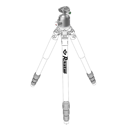 Rokstad - Kugelkopf-Set 56mm für 3/8"-16 Gewinde - Picatinny/ARCA - Grau - RSRH-02