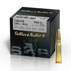 Gewehrmunition Sellier&Bellot 7.62x39 mm FMJ 124 gr / 8 g - 50 Schuss - V340842