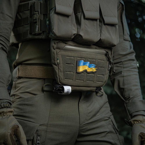 M-Tac – Ukraine-Flaggen-Aufnäher – Stickerei – Cordura 500D – rechts – Rangergrün – 51298123