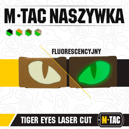 M-Tac - Tiger Eyes Laser Cut Reflektierende Flecken - Paar - Coyote - 51140005