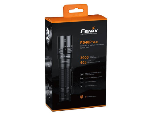 Fenix - LED-Taschenlampe - 3000 Lumen - 5000 mAh - Schwarz - PD40R V2.0