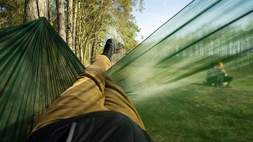 Lesovik - Leichte Wanderhängematte SUL mit SMUK UL-Aufhängung - Forest Green