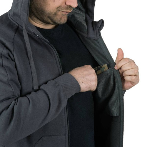 Helikon - Urban Tactical Hoodie® Lite Kapuzenpullover - FullZip - Grau - BL-ULF-CB-19