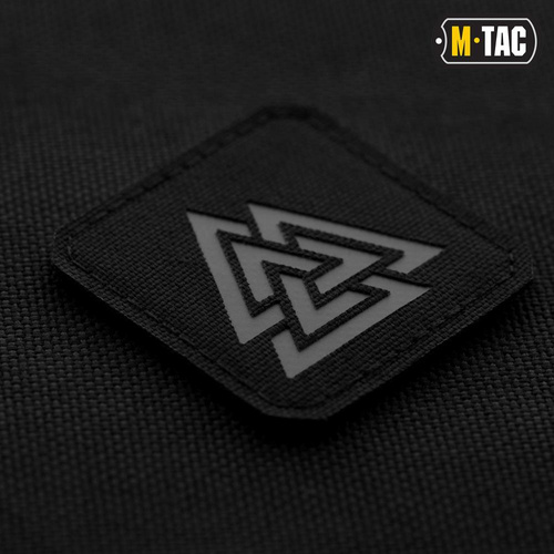 M-Tac - Lasergeschnittenes Valknut Quadrat Patch - Schwarz / Grau - 51162211