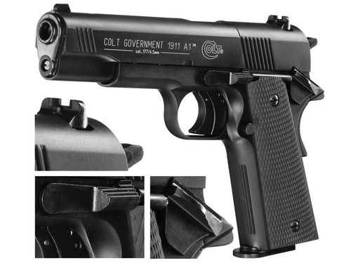 Umarex - Colt Government 1911 A1 Luftpistole - 4,5 mm - Schwarz - CO2 - 417.00.00