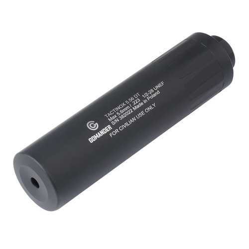 Gomander - Tactinox 5,56 DT Schalldämpfer - Kal. 5,56 mm / .223 - 1/2 x 28 UNEF - Schwarz - TB0.8433 1/2x28UNEF-BK