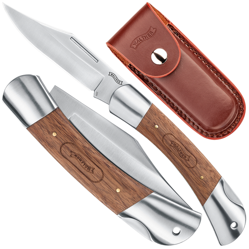 Umarex - Walther Classic Clip 1 Klappmesser - Braun/Silber - 125-301.