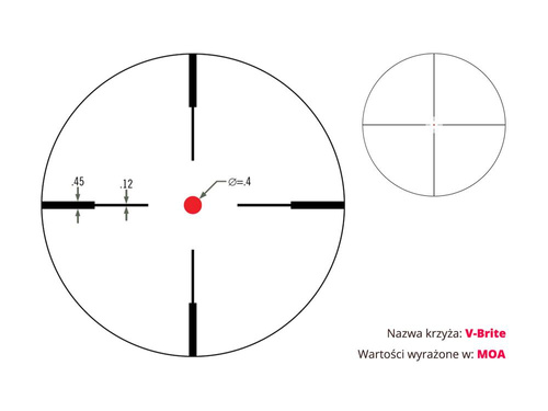 Vortex Optics - Zielfernrohr Crossfire II 6-18x44 - 1'' - AO - V-Brite MOA - Schwarz - CF2-31029