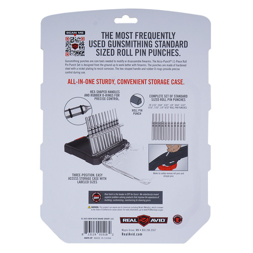 Real Avid - Roll Pin Accu-Punch Set - 11 Teile - Stahl - AVAPK-RP
