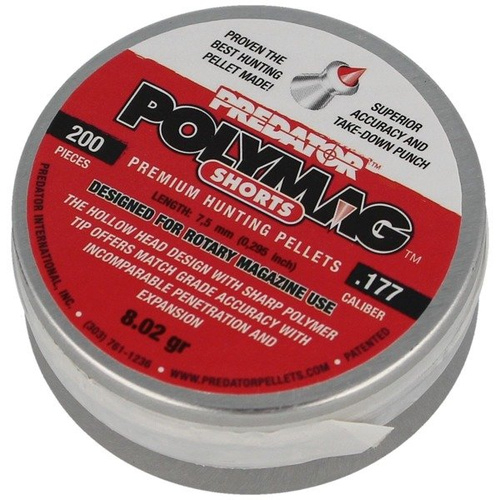 JSB - Predator PolyMag Shorts .177 / 4.5mm Luftgewehrkugeln - 200 - 1010-01-200