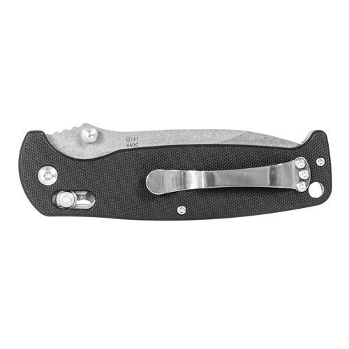 Ganzo - G7412 EDC-Klappmesser mit Pfeife - G-Lock - Schwarz - G7412-BK-WS