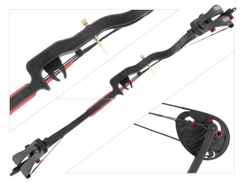 Poe Lang - Flaschenzugbogen Buster - 15-22 lb - 25" - Schwarz/Rot - CO-034B