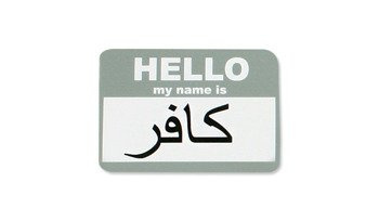 Combat-ID - Aufkleber - HELLO my name is Infidel - Laubgrün