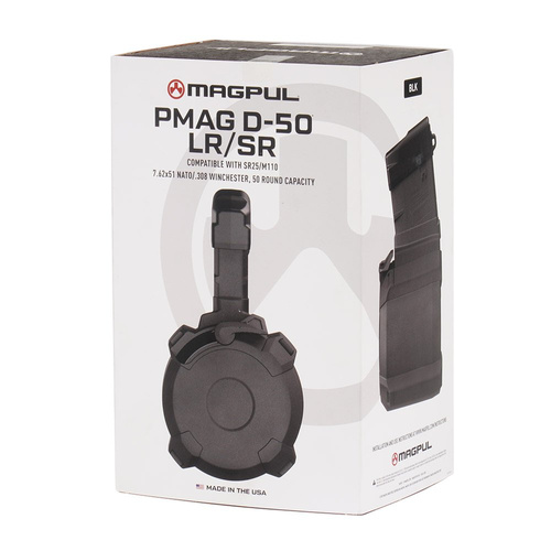 Magpul - PMAG D-50® LR/SR GEN M3® Trommelmagazin für AR10 / SR25 / M110 - Schwarz - MAG993-BLK