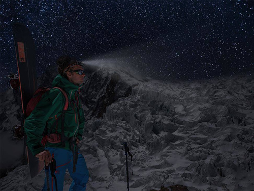 Fenix - Stirnlampe mit zwei Lichtstrahlern - Schwarz - HM65R