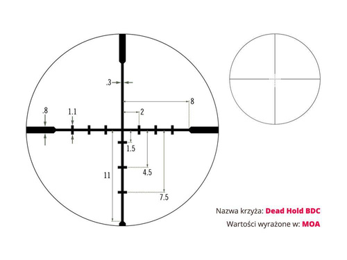 Vortex Optics - Zielfernrohr Crossfire II 4-12x50 - 1" - AO - Dead-Hold BDC MOA - Schwarz - CF2-31023