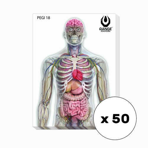 Range Solutions - Schießscheibe Pegi18 - 50 Stück - RAN-14-021475-00