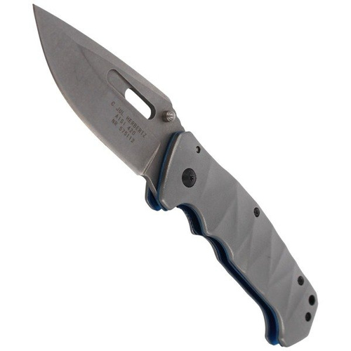 Herbertz Solingen - Messer Clip Point Stone Wash Finish Folder - 575112