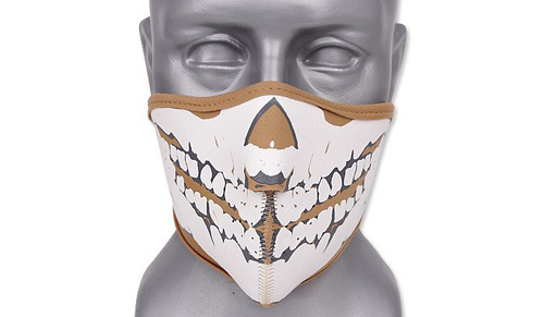 101 Inc. - Neopren-Gesichtsmaske 3D-Totenkopf - Coyote Brown - 219292-CB
