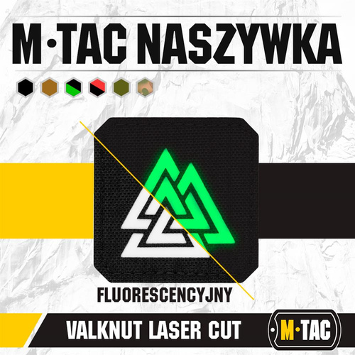 M-Tac - Lasergeschnittenes Valknut Quadrat Patch - Schwarz - 51162299