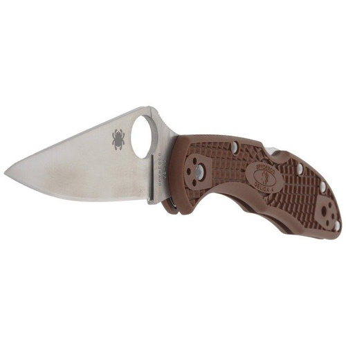 Spyderco - Delica® 4 FRN flach geschliffen braun Messer - C11FPBN