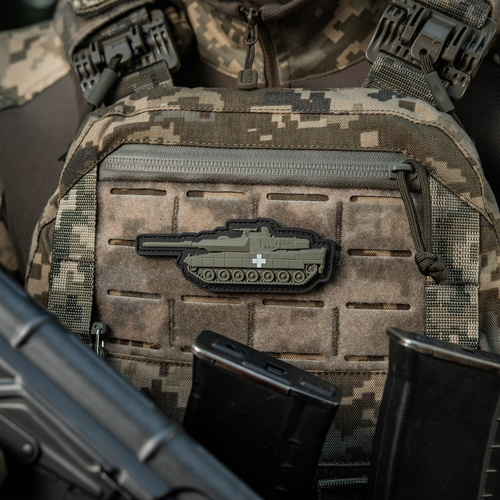 M-Tac - Patch Tank mit einem Kreuz - PVC 3D - Grün - 51338310