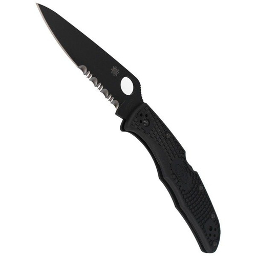 Spyderco - Endura® 4 FRN Schwarz / Schwarz Klinge SpyderEdge Messer - C10PSBBK