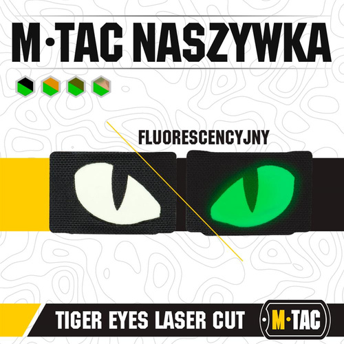 M-Tac - Tiger Eyes Laser Cut Reflektierende Flecken - Paar - Schwartz - 51140002