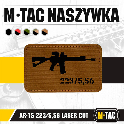 M-Tac - AR-15 223/5.56 Lasergeschnittener Aufnäher - Coyote/Schwarz - 51111502