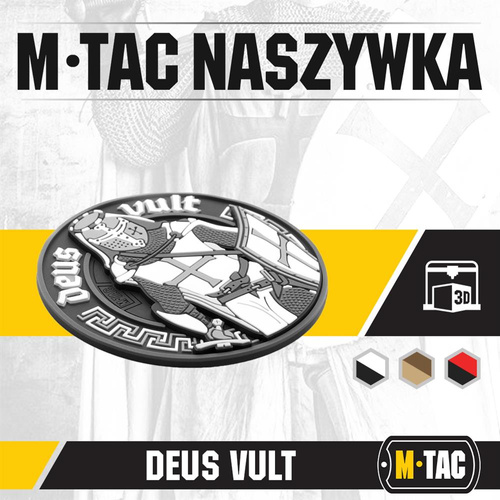 M-Tac - Deus Vult 3D PVC Aufnäher - Schwarz - 51116236