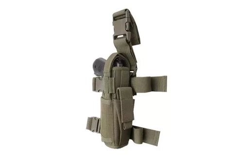 GFC Tactical - Holster Oberschenkel mit Magazinlader - Nylon - Olive - GFT-29-000235