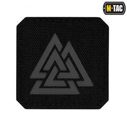 M-Tac - Lasergeschnittenes Valknut Quadrat Patch - Schwarz / Grau - 51162211