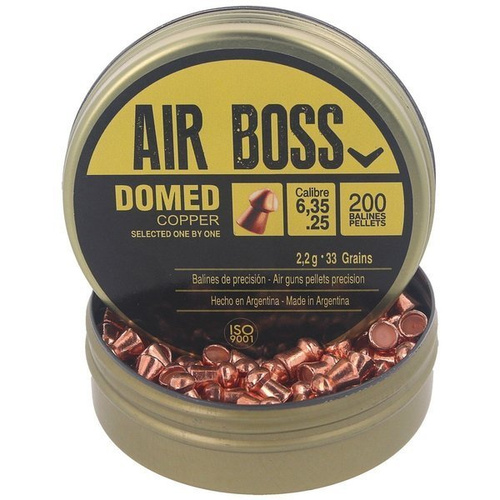Apolo - Air Boss Domed Kupfer Luftgewehrkugeln - .25 / 6.35mm - 200 psc - E30200